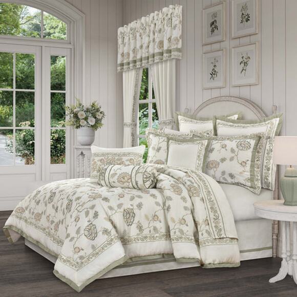 Fairview Sage Comforter Set by J Queen New YorkThe Fairview Collection 4 Piece - Picture 1 of 10